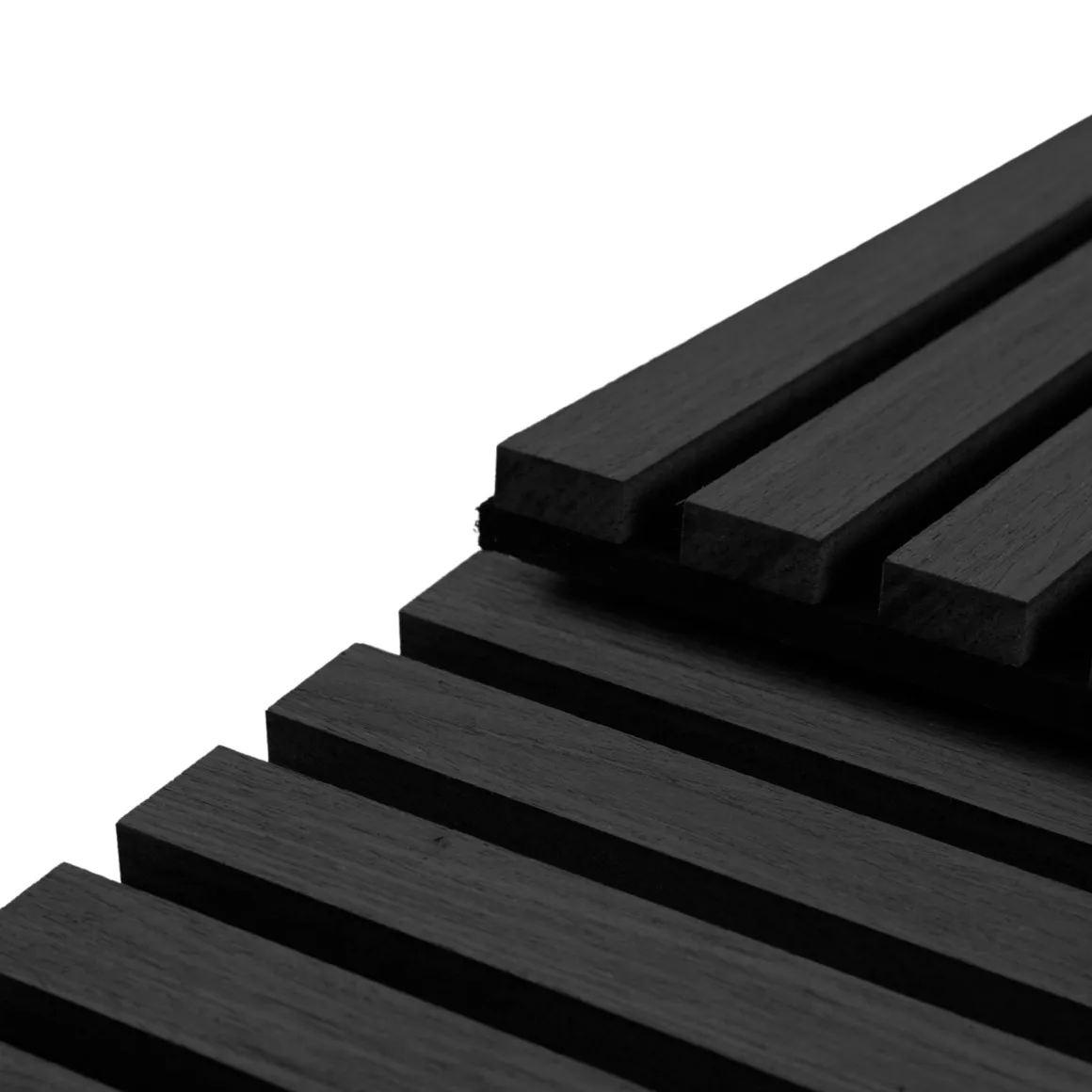 Akustikpanel i sort egetræsfiner 2400x520x18 mm