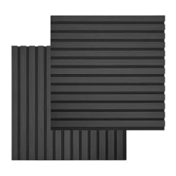 Akustikpanel i sort egetræsfiner 520x520x18 mm