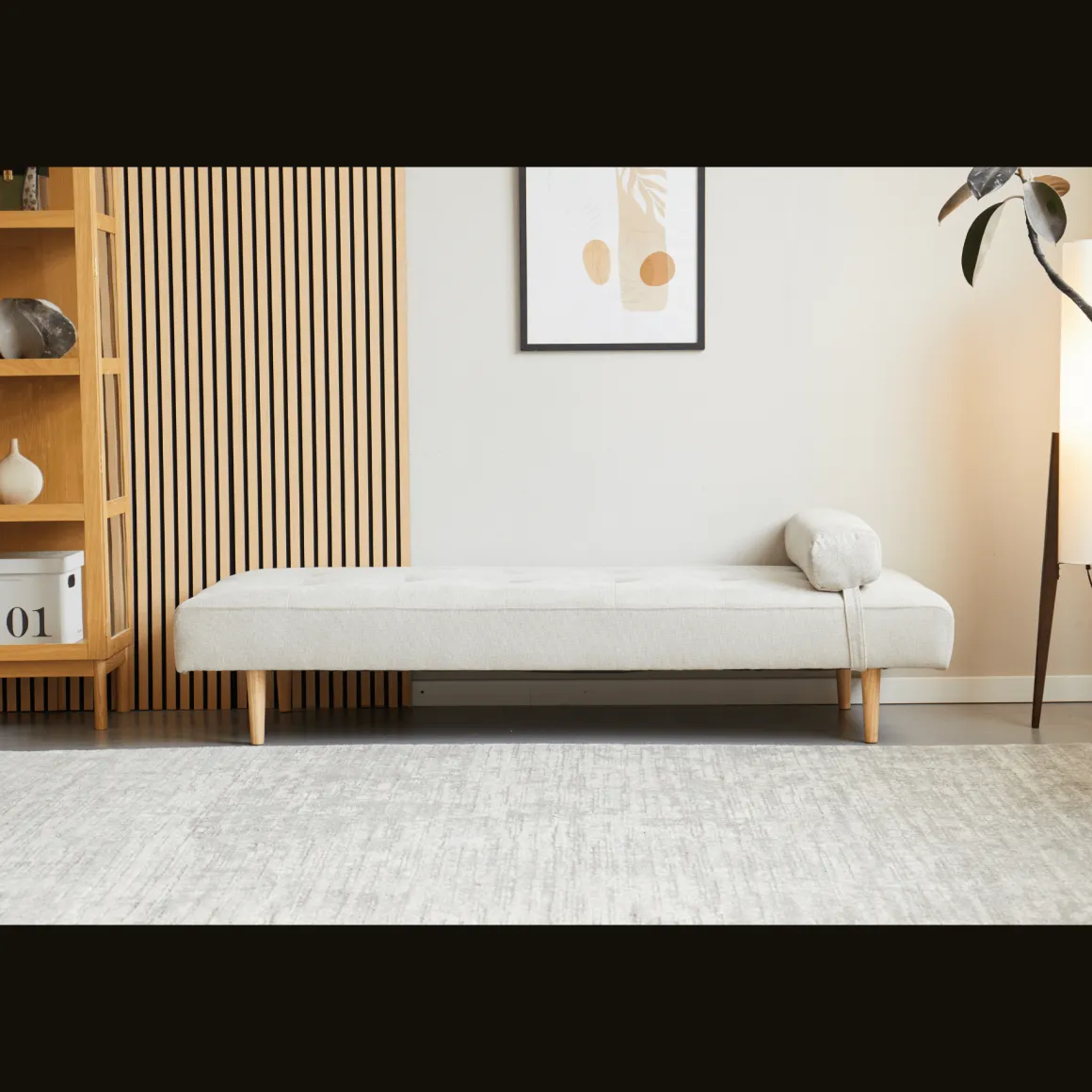 Audrey daybed beige H:56 x B:80 x L:200