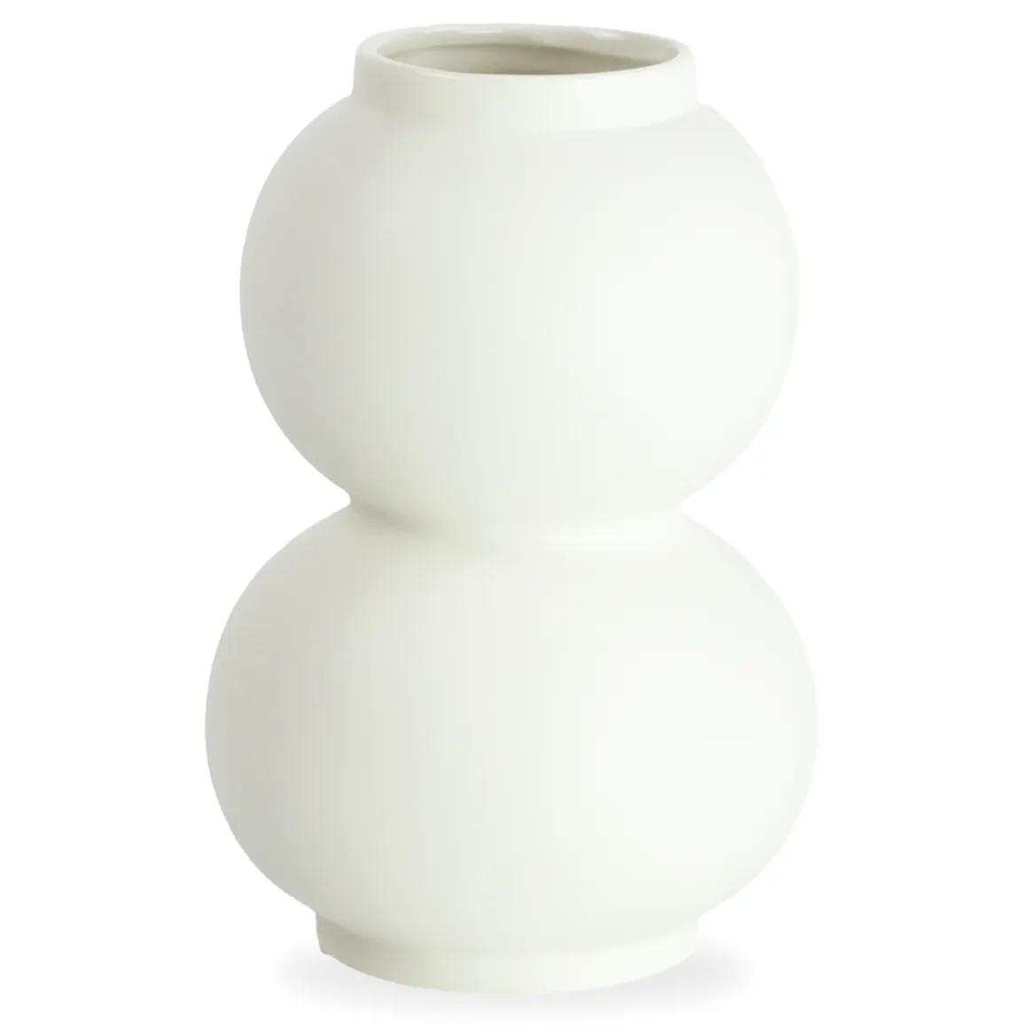 Becca bobleform keramik vase hvid 21 cm