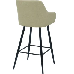 Carlo barstol - beige med armlæn 65 cm