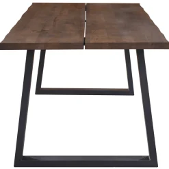 Esther plankebord - 300x95 cm - i smoked eg med firkantet ben - (Forberedt til tillægsplader)