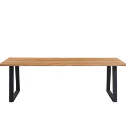 Esther plankebord - 200x95 cm - naturligt olieret eg med firkantet ben (Forberedt til tillægsplader)