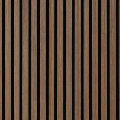 Fleksibel akustikpanel i røget egetræsfiner 2600x520x18 mm