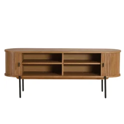 Florence jalousi tv-bord med lameller i eg 138x40x55 cm