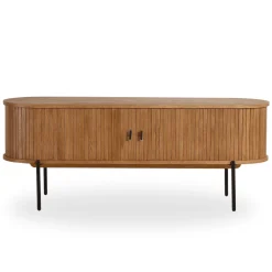 Florence jalousi tv-bord med lameller i eg 138x40x55 cm