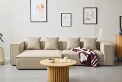 Hailey - Hjørnesofa modulsofa i sand med 4 moduler (Opstilling 1) L: 368 X D: 247 X H: 65 cm