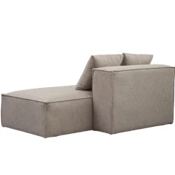 Hailey modul med halvt ryglæne højrevendt i sand L: 148 x D: 100 x H: 65 cm