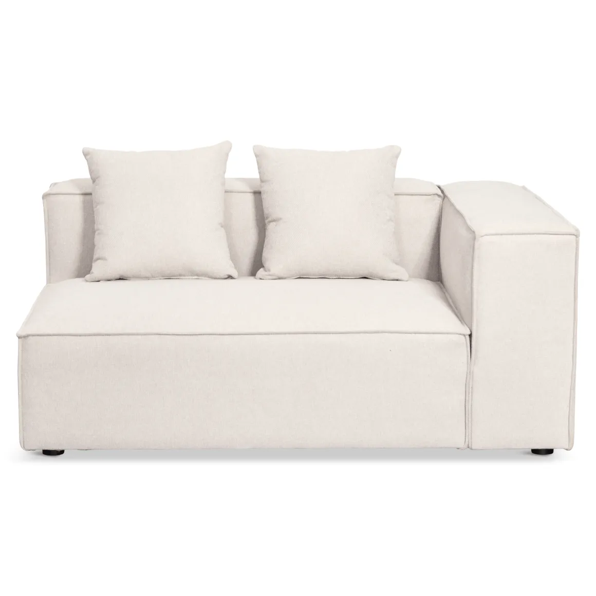 Hailey - U-sofa modulsofa i beige med 4 moduler - Venstrevendt chaiselong L: 368 X D: 247 X H: 65 cm