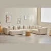 Hailey - U-sofa modulsofa i beige med 4 moduler - Højrevendt chaiselong L: 368 X D: 247 X H: 65 cm