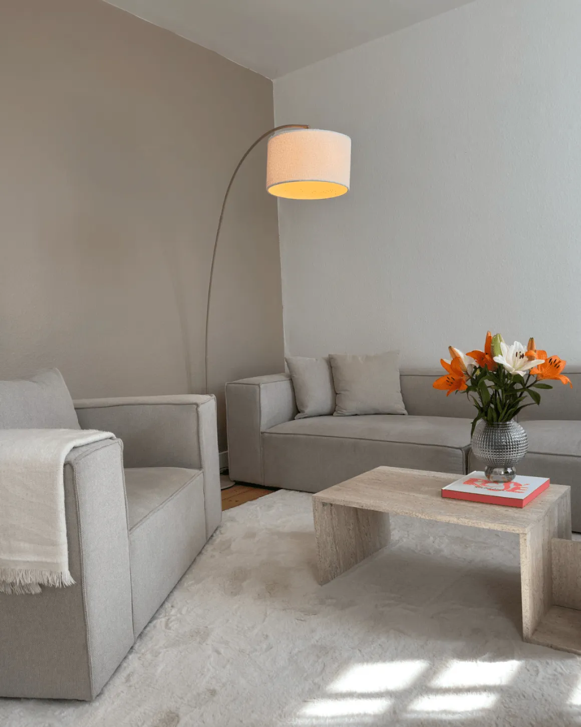 Hailey - Venstrevendt chaiselong modulsofa i beige med 3 moduler L: 415 X D: 148 X H: 65 cm