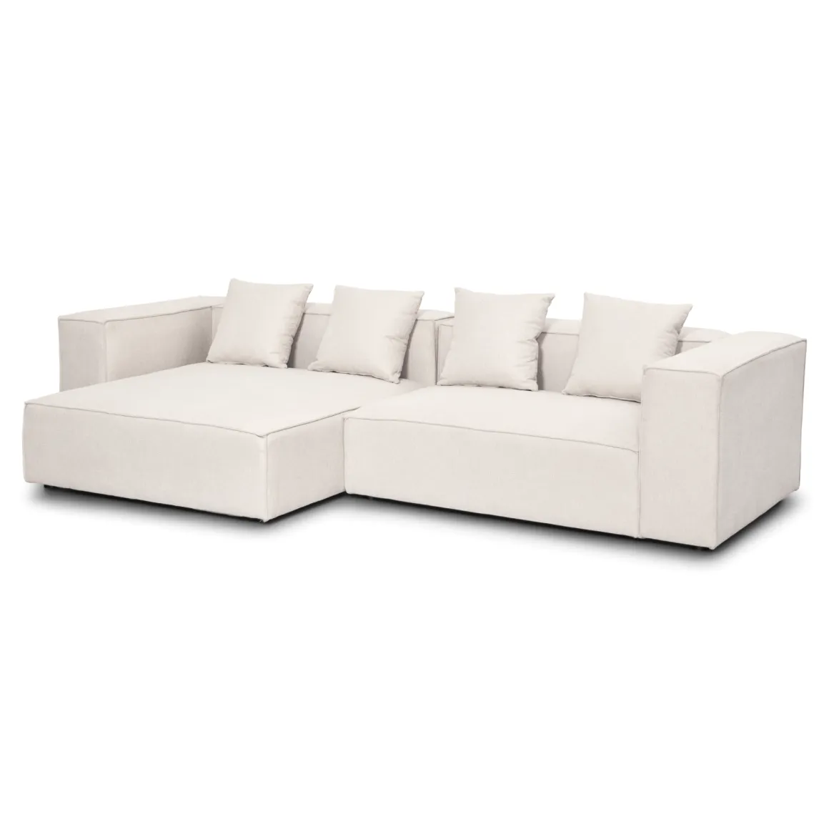Hailey - Venstrevendt chaiselong modulsofa i beige med 2 moduler L: 294 X D: 148 X H: 65 cm