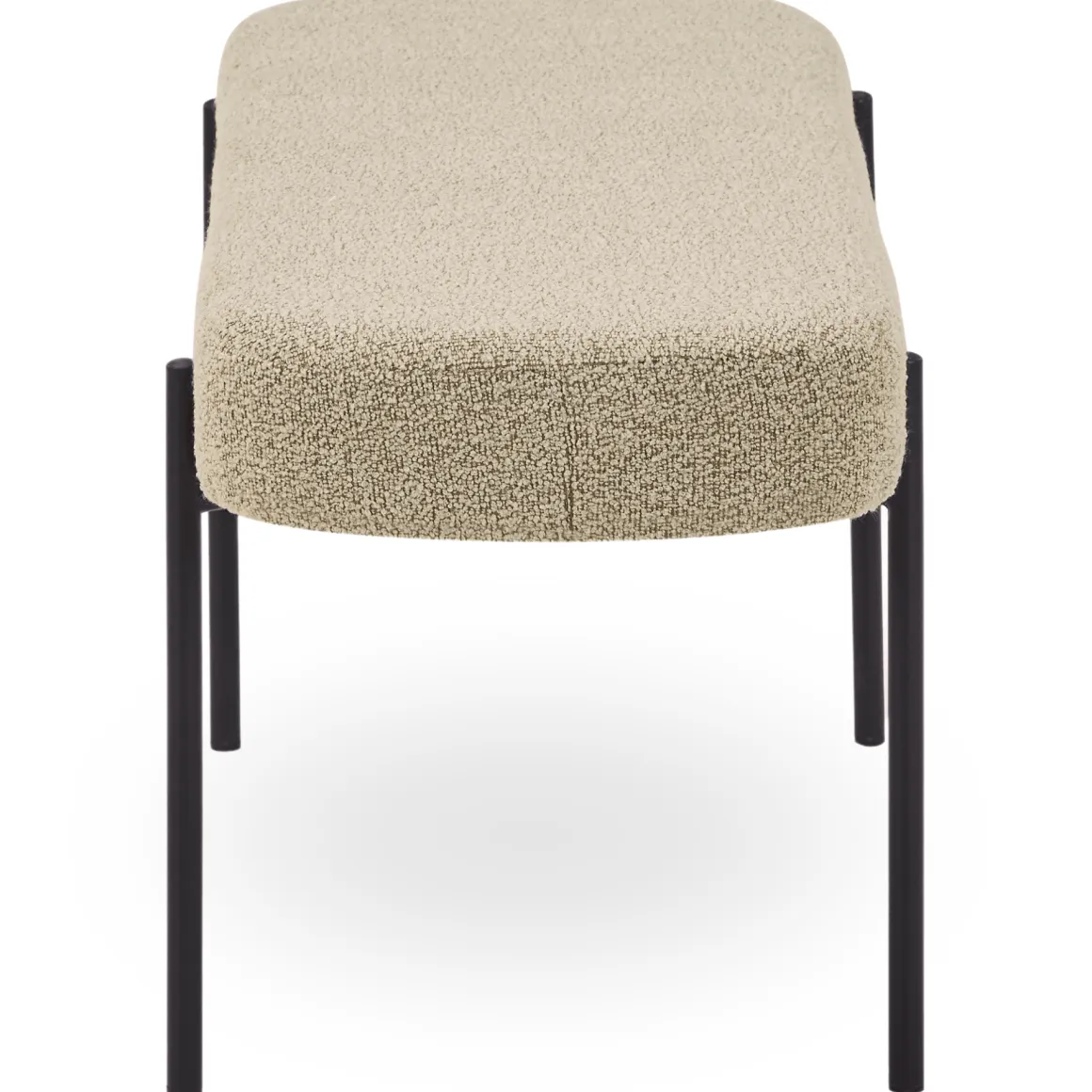 Helena bænk i beige boucle 100x36x43 cm