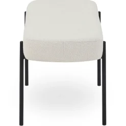 Helena bænk i hvid boucle 100x36x43 cm