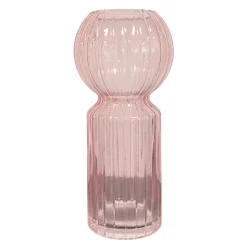 Hera glasvase lyserød 23 cm