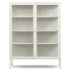 Herman Vitrineskab - Beige metal/glas - 110x40x140 cm
