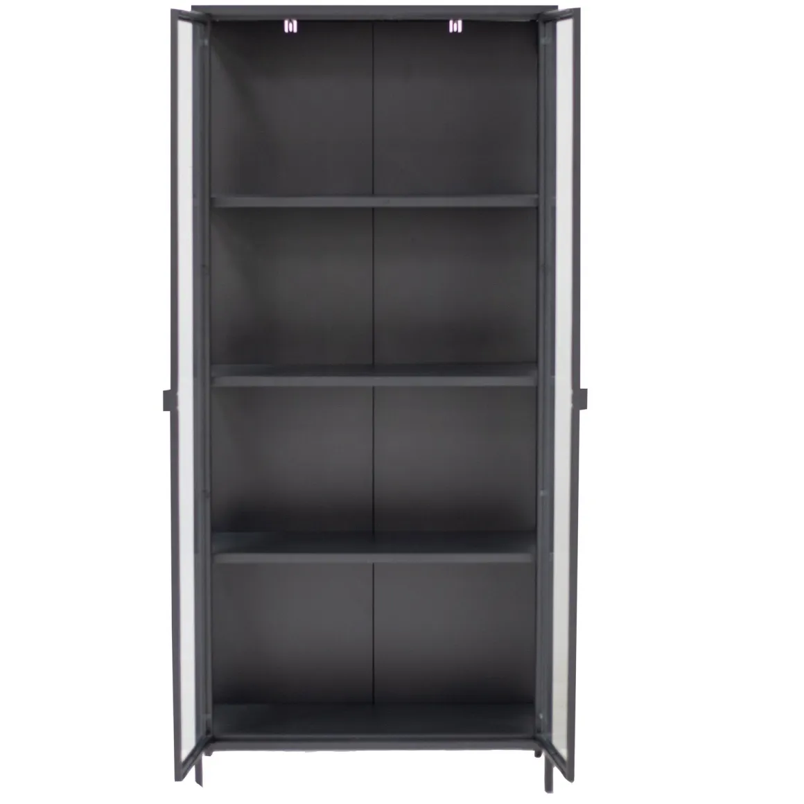 Herman Vitrineskab - Sort metal/glas - 80x40x180 cm