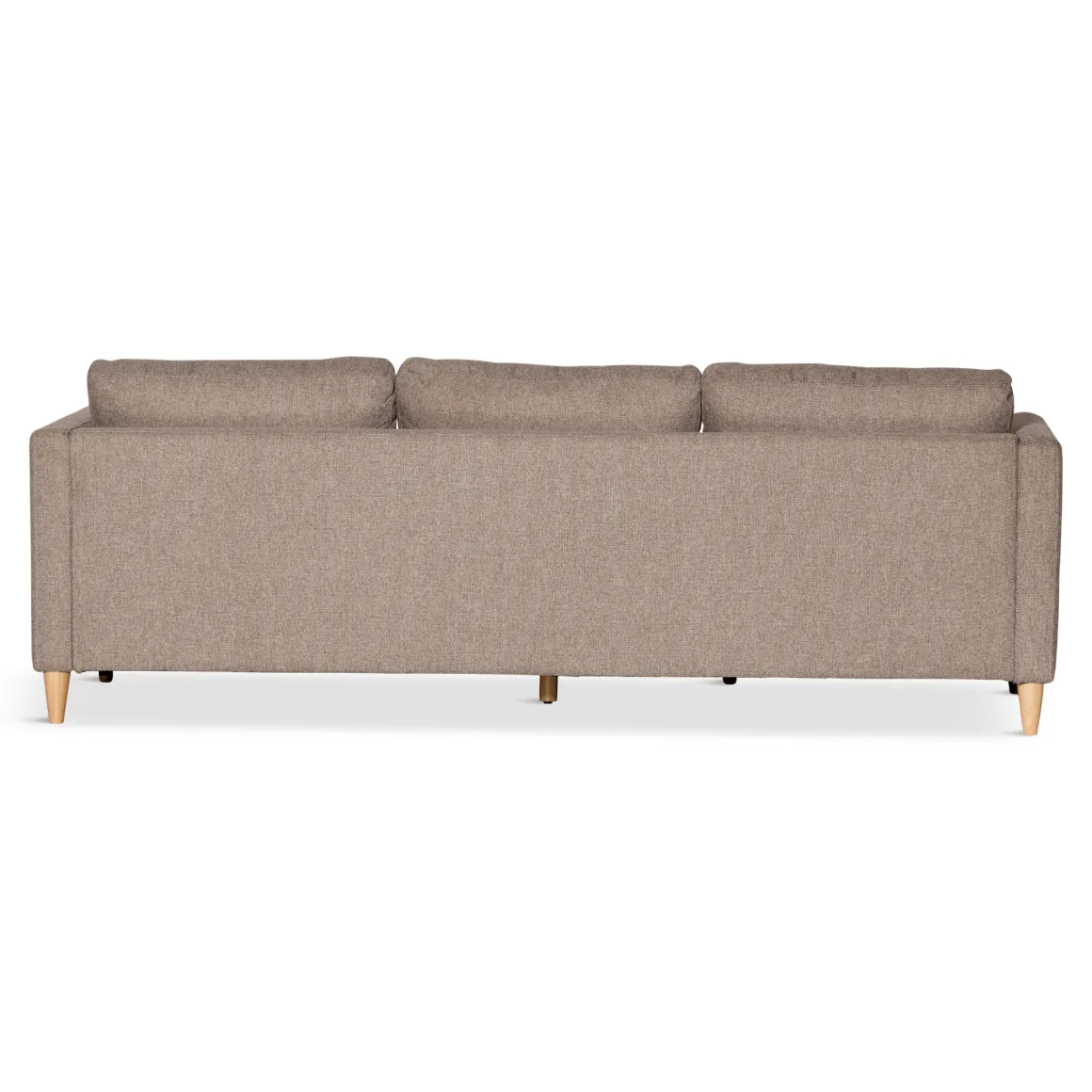 Lulu - Højrevendt og venstrevendt vendbar chaiselong sofa i sand - L: 215 x D: 82 x H: 78 cm