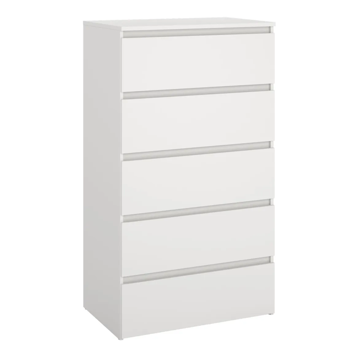 Maise kommode H:114 x B:65 x D:41 cm med 5 skuffer i hvid
