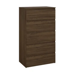 Maise kommode H:114 x B:65 x D:41 cm med 5 skuffer i røget egelook