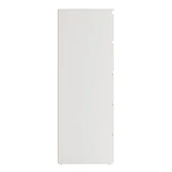 Maise kommode H:114 x B:65 x D:41 cm med 5 skuffer i hvid. Uden emballage / Mindre skader - se produktbeskrivelse (OUB12278)