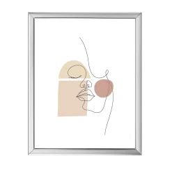 Malina billedramme PVC blank Sølv 13x18 cm