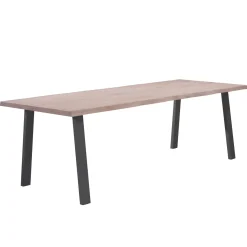 Molly plankebord - 300x95 cm - i hvidolieret eg med A-ben - (Forberedt til tillægsplader)