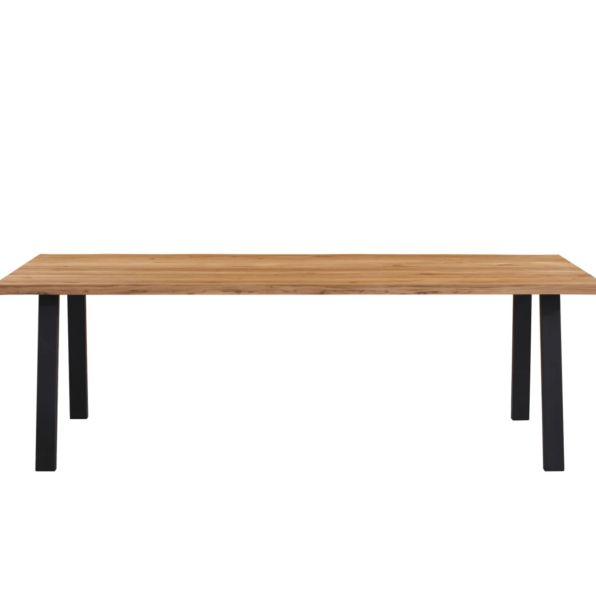 Molly plankebord - 200x95 cm - naturligt olieret eg med A-ben (Forberedt til tillægsplader)