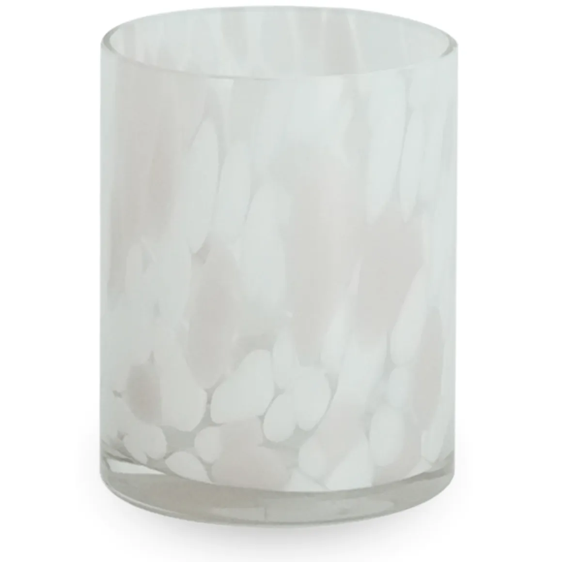 Nina glas fyrfadsstage lyserød 10 cm