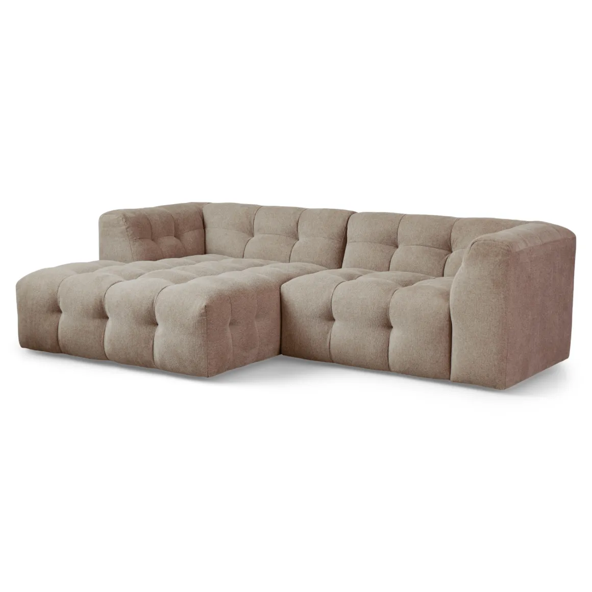 Poppy chaiselong bubble sofa sand - venstrevendt