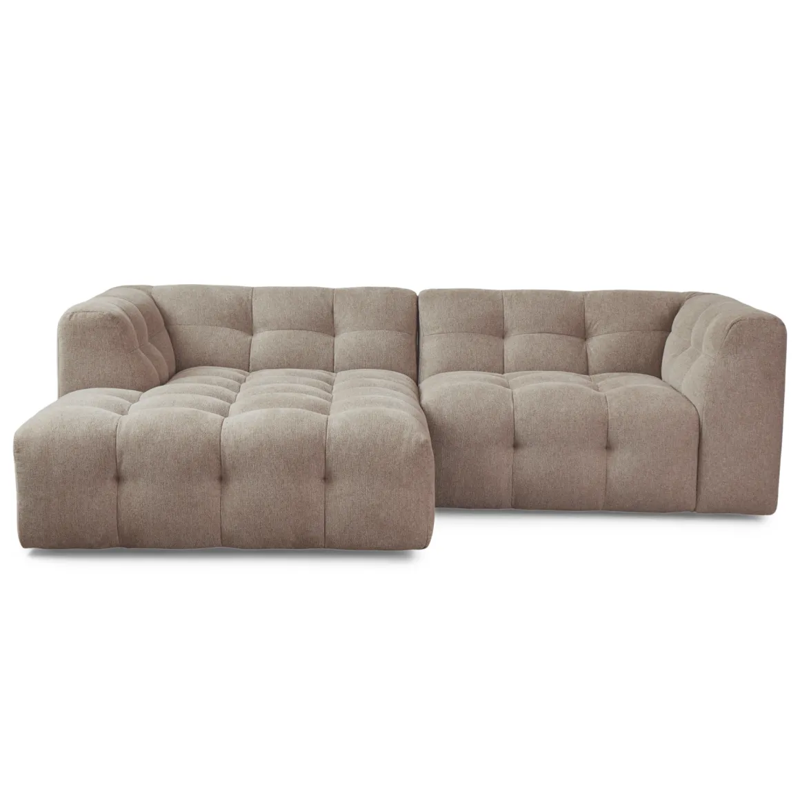 Poppy chaiselong bubble sofa sand - venstrevendt