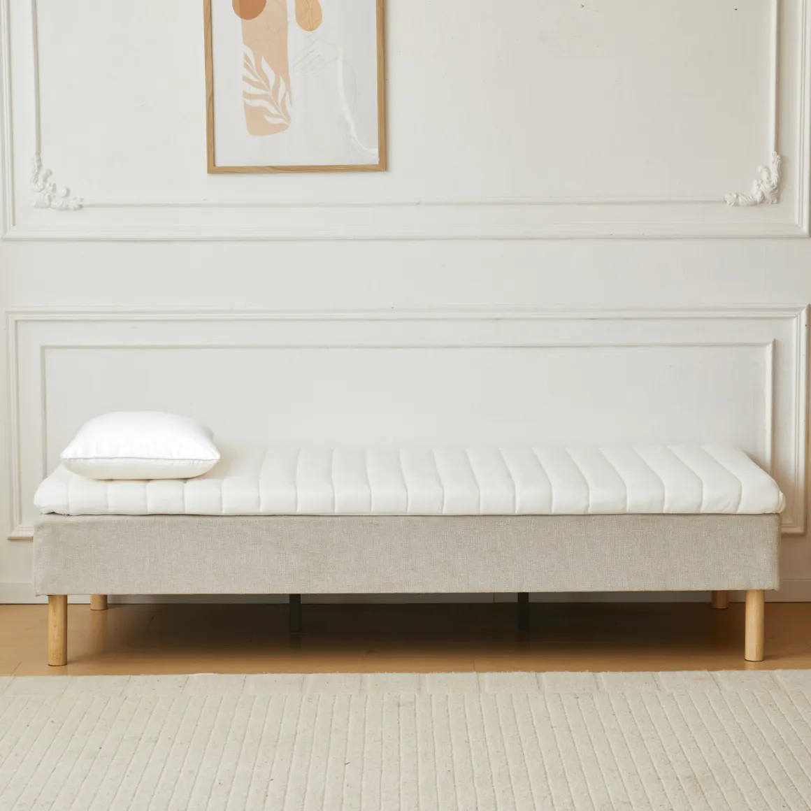 Premium Aksel hvid topmadras i memoryskum 90x200x7 cm